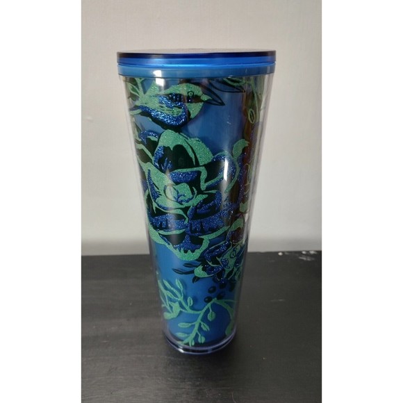 Starbucks Holiday 2022 Color Changing Blue Berry Corsage Venti Tumbler 24oz - Picture 1 of 12